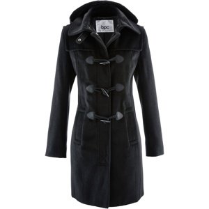 BONPRIX kabát s kapucí Barva: Černá, Mezinárodní velikost: XL, EU velikost: 50