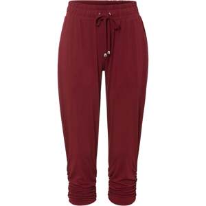 Bonprix BPC SELECTION 3/4 kalhoty s řasením Barva: Červená, Mezinárodní velikost: M, EU velikost: 40/42