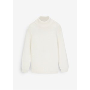 BONPRIX svetr s rolákovým límcem Barva: Bílá, Velikost: 164/170
