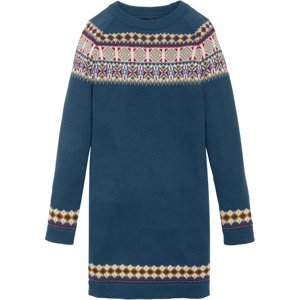BONPRIX dívčí pletené šaty Barva: Modrá, Velikost: 140/146